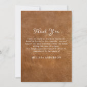 メモリアル悔やみや弔慰8フォトコラージュ革葬式 サンキューカード (裏面)