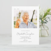 メモリアル愛の思い出エレガントのシンプル写真モダン サンキューカード (スタンド正面)