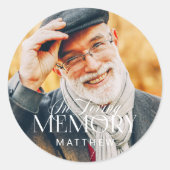 メモリアル愛の思い出シンプルのモダン写真 ラウンドシール (正面)