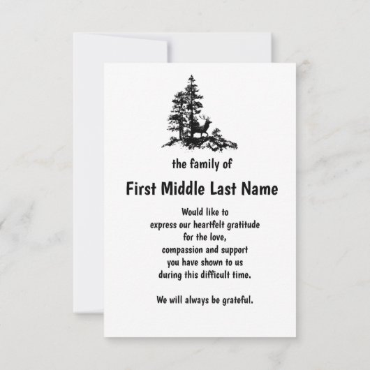 メモリアル感謝していサイ男らしルスタグディアアート サンキューカード (裏面)