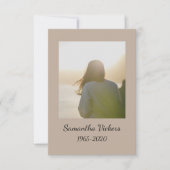 メモリアル招待状かわいいフクロウ 招待状 (正面)