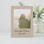 メモリアル招待状かわいいフクロウ 招待状 (スタンド正面)