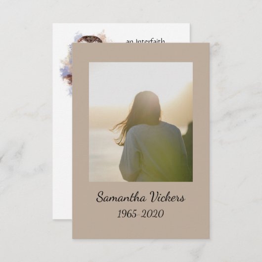 メモリアル招待状かわいいフクロウ 招待状 (正面/裏面)