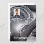 メモリアル招待状アンティーク車自動車 招待状 (正面/裏面)