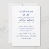 メモリアル招待状アンティーク車自動車 招待状 (裏面)