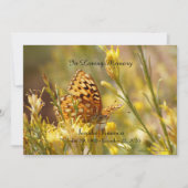 メモリアル招待状イエローバタフライ 招待状 (正面)