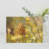 メモリアル招待状イエローバタフライ 招待状 (スタンド正面)