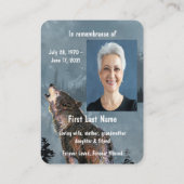 メモリアル招待状ウォーターカラーハウリングウルフ 名刺 (裏面)