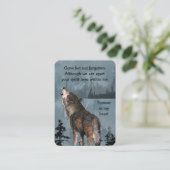 メモリアル招待状ウォーターカラーハウリングウルフ 名刺 (スタンド正面)