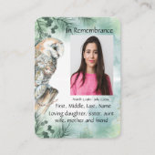 メモリアル招待状ウォーターカラーバーンドウル 名刺 (正面)