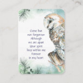 メモリアル招待状ウォーターカラーバーンドウル 名刺 (裏面)