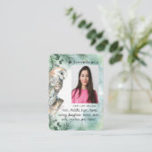 メモリアル招待状ウォーターカラーバーンドウル 名刺 (スタンド正面)