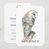 メモリアル招待状ウォーターカラーバーンドウル 招待状 (正面/裏面)