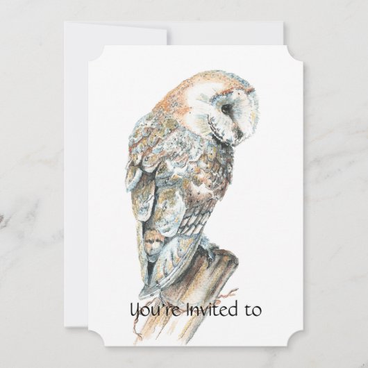 メモリアル招待状ウォーターカラーバーンドウル 招待状 (正面)