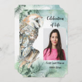 メモリアル招待状ウォーターカラーバーンドウル 招待状 (正面/裏面)