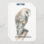 メモリアル招待状ウォーターカラーバーンドウル 招待状 (正面/裏面)