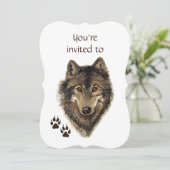 メモリアル招待状ウルフアニマルアート 招待状 (スタンド正面)