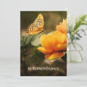 メモリアル招待状オレンジガーデンバタフライ 招待状 (スタンド正面)