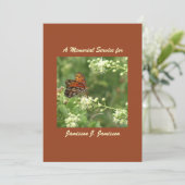 メモリアル招待状オレンジバタフライ 招待状 (スタンド正面)