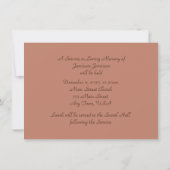 メモリアル招待状キャニオンクロスカット 招待状 (裏面)