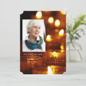 メモリアル招待状キャンドル灯 招待状 (スタンド正面)