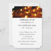 メモリアル招待状キャンドル灯 招待状 (裏面)