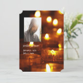 メモリアル招待状キャンドル灯 招待状 (スタンド正面)