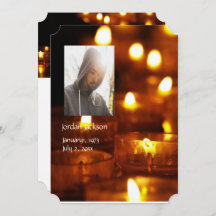 メモリアル招待状キャンドル灯