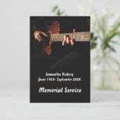 メモリアル招待状ギタープレイヤーミュージシャン 招待状 (スタンド正面)