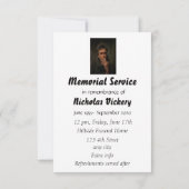 メモリアル招待状ギタープレイヤーミュージシャン 招待状 (裏面)