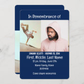 メモリアル招待状スケートボード、スケートボード 招待状 (正面/裏面)