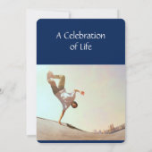 メモリアル招待状スケートボード、スケートボード 招待状 (裏面)