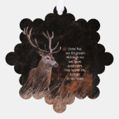 メモリアル招待状スタグディアアウトドアスマン オーナメントカード (裏面)