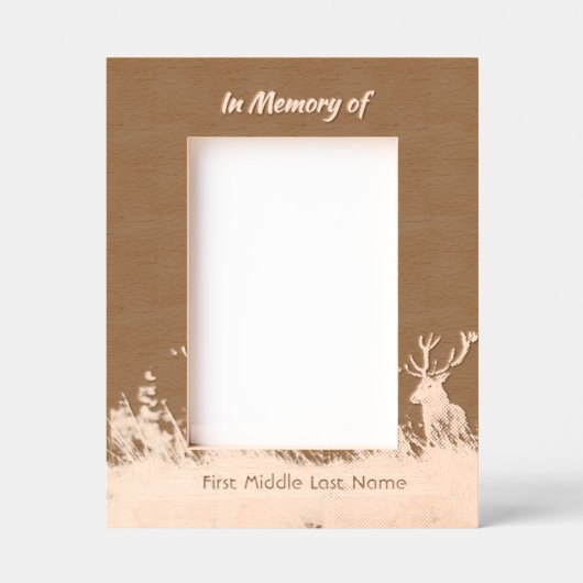 メモリアル招待状スタグディアアウトドアスマン レーザー彫刻フレーム (正面)