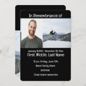 メモリアル招待状スノーボード 招待状 (正面/裏面)