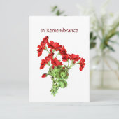 メモリアル招待状ゼラニウムフラワーアート 招待状 (スタンド正面)