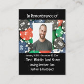 メモリアル招待状トランプのポーカーカードゲーム 名刺 (正面)