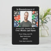 メモリアル招待状トランプのポーカーカードゲーム 招待状 (スタンド正面)