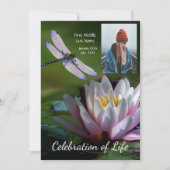 メモリアル招待状トンフライロータスフラワー 招待状 (正面)