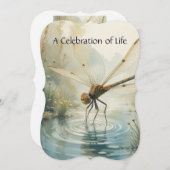 メモリアル招待状トンフライ水彩画 招待状 (正面/裏面)