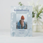 メモリアル招待状トンボ白い花 招待状 (スタンド正面)