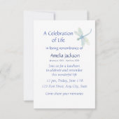 メモリアル招待状トンボ白い花 招待状 (裏面)