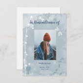 メモリアル招待状トンボ白い花 招待状 (正面/裏面)