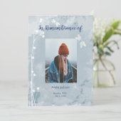 メモリアル招待状トンボ白い花 招待状 (スタンド正面)