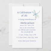 メモリアル招待状トンボ白い花 招待状 (裏面)