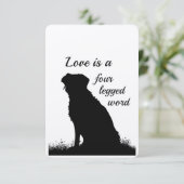 メモリアル招待状ドッグペット動物引用文 招待状 (スタンド正面)