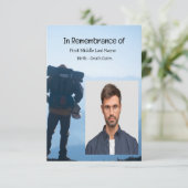 メモリアル招待状ハイキングトレッキング冒険家 招待状 (スタンド正面)