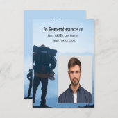 メモリアル招待状ハイキングトレッキング冒険家 招待状 (正面/裏面)