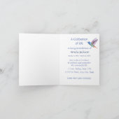 メモリアル招待状ハミングバードホワイト花 招待状 (内部)