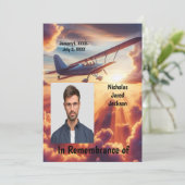 メモリアル招待状パイロット飛行機飛んでいるサン 招待状 (スタンド正面)